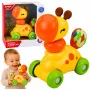 LEAN TOYS Interaktiivne sensoorne mänguasi Kaelkirjakauto väikelastele Kollane