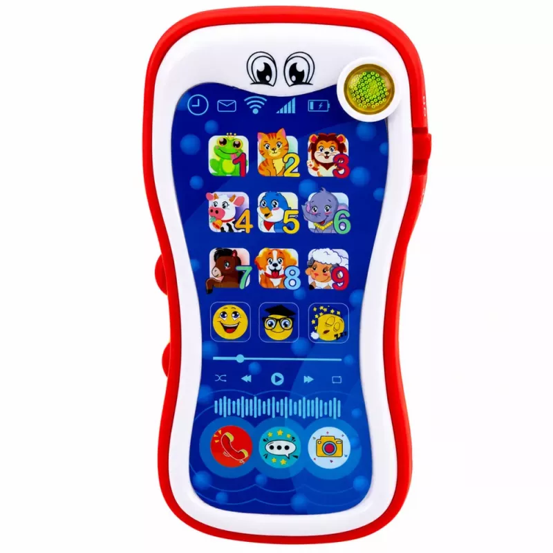 LEAN TOYS Interaktiivne õppetelefon väikelastele loomahääled tuled