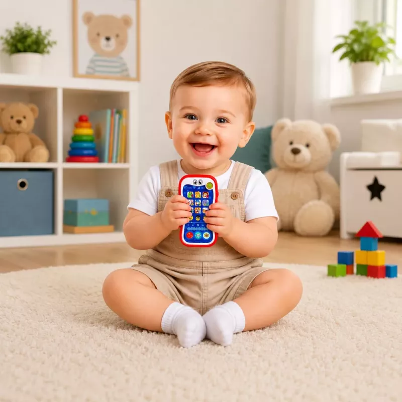 LEAN TOYS Interaktiivne õppetelefon väikelastele loomahääled tuled
