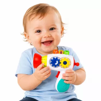LEAN TOYS Interaktiivne beebikuivati tulede, helide, hammasrataste ja pallidega