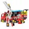 LEAN TOYS Kokkupandav Tuletõrjeauto Ehitusklotside Komplekt Tuletõrjujate Figuuride, Tulede ja Helidega, 94 Tükki
