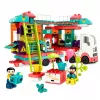 LEAN TOYS Kokkupandav Haagissuvila Ehitusklotsid Figuurid Tuled Helid 98 tk