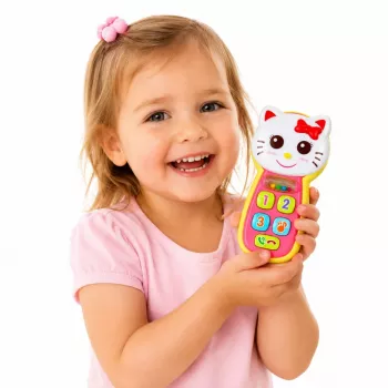 LEAN TOYS Interaktiivne beebitelefon Kassi peegel kõristi tuled heli