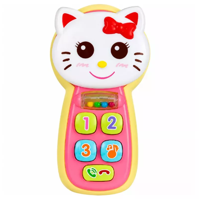 LEAN TOYS Interaktiivne beebitelefon Kassi peegel kõristi tuled heli