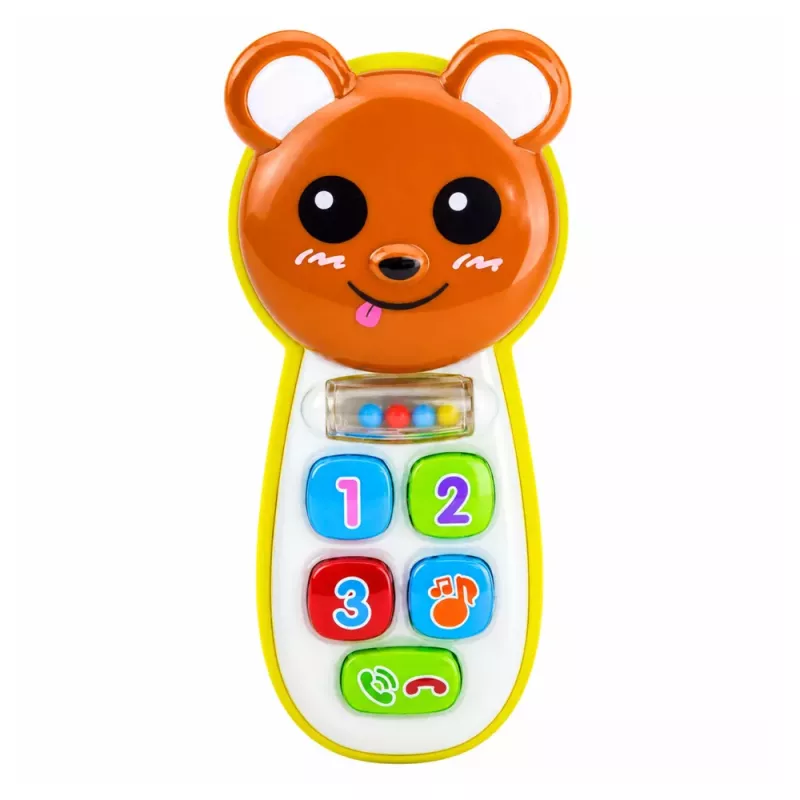 LEAN TOYS Interaktiivne beebitelefon Mängukaru peegli, kõristi, tulede ja helidega