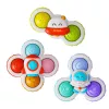 LEAN TOYS Meeleelamuse spinnrid imikutele iminapaga Pop-It värviline 3 tk