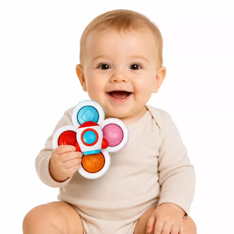 LEAN TOYS Meeleelamuse spinnrid imikutele iminapaga Pop-It värviline 3 tk