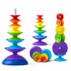 LEAN TOYS Twisted Sensory Tower Educational Puzzle For Toddlers Colorful