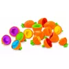 LEAN TOYS Hariv porgandisorteerija kujundite ja värvide sobitamiseks, 12 tk