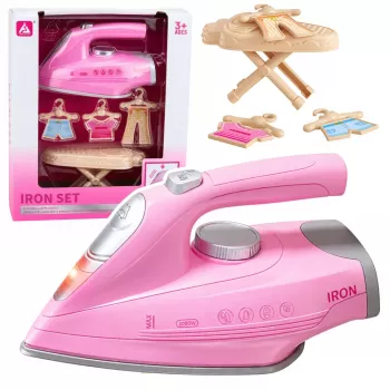 LEAN TOYS Triikimiskomplekt triikrauaga, vibratsiooni, valguse ja heliefektidega