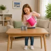 LEAN TOYS Laste veekeetja tasside komplekt toiduvalmistamise helide ja tuledega roosa