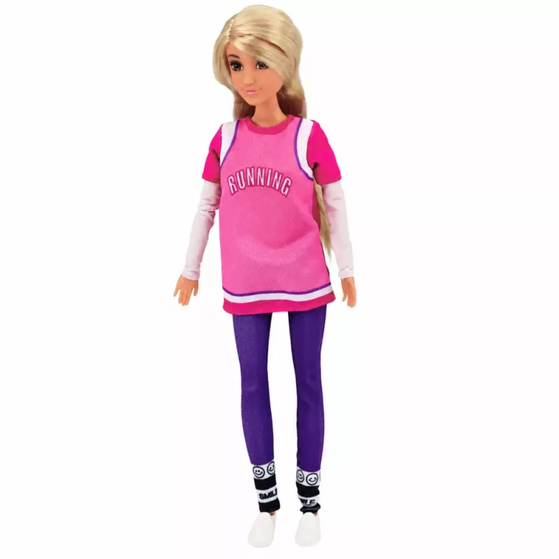 LEAN TOYS Anlily nukk lilla rula, kiivri ja pika dressipluusiga komplekt