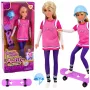 LEAN TOYS Anlily nukk lilla rula, kiivri ja pika dressipluusiga komplekt