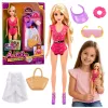 LEAN TOYS Anlily nukk ujumistrikoo, rannakoti ja aksessuaaride komplektiga