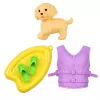LEAN TOYS Anlily nukk mootorpaadis koer kutsikas vest laud aksessuaaride komplekt