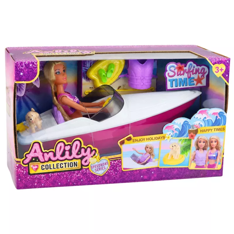 LEAN TOYS Anlily nukk mootorpaadis koer kutsikas vest laud aksessuaaride komplekt