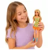 LEAN TOYS Anlily nukk kollases kleidis koos kassipoja, aiamööbli ja vihmavarjuga