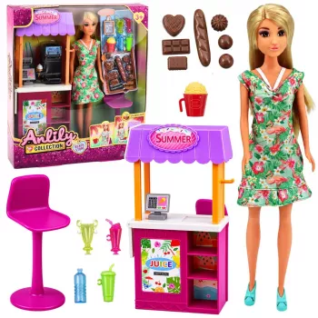 LEAN TOYS Anlily Doll Müüjanna Joogi- ja Suupisteputka Aksessuaaride Komplekt