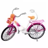 LEAN TOYS Anlily nukk roosas kleidis koos jalgratta ja beebiistmega