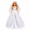 LEAN TOYS Anlily Bride Doll in White Wedding Dress with Lace Accessories Set