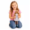 LEAN TOYS Anlily nukk koeraga, lillelise kleidi, käekoti, suupistete ja aksessuaaride komplekt