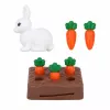 LEAN TOYS Anlily nukk valge jänese ja porganditega porgandialuse komplekt