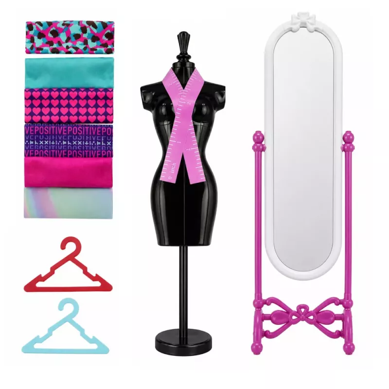 LEAN TOYS Anlily Nukumoekunstniku Komplekt Riiete Peegli Mannekeeni Materjalide Tarvikutega