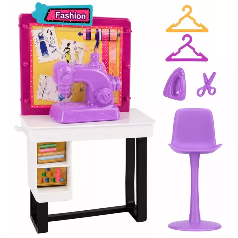 LEAN TOYS Anlily Nuku Õmbleja Moedisainer Õmblusmasin Mööbel Aksessuaarid