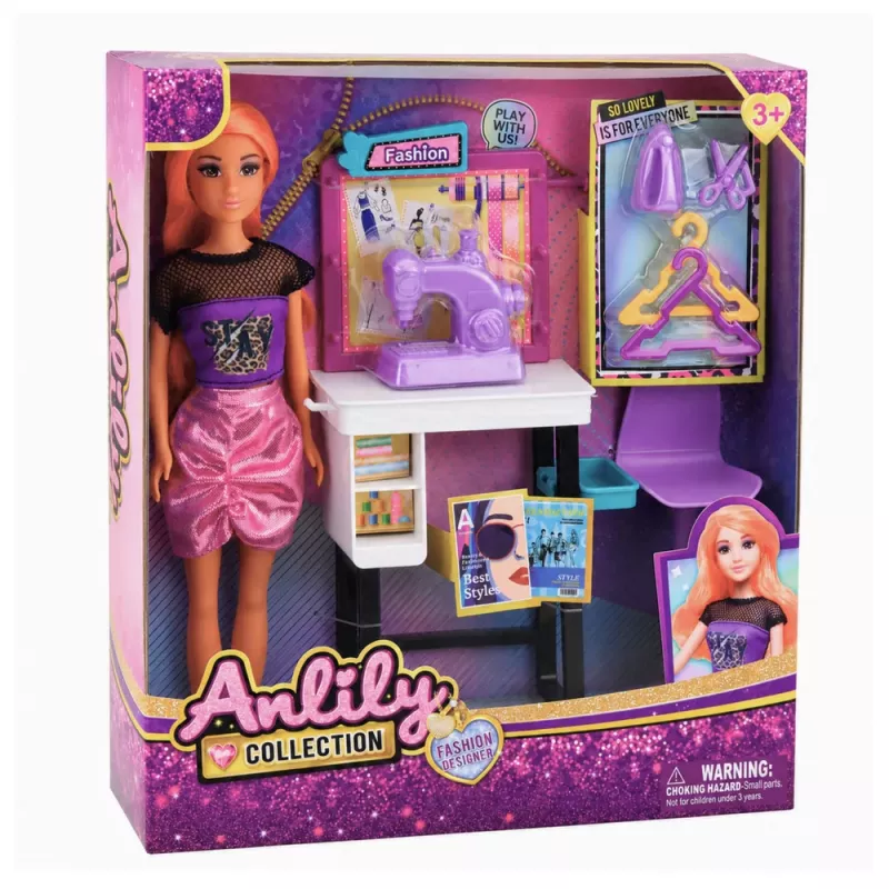 LEAN TOYS Anlily Nuku Õmbleja Moedisainer Õmblusmasin Mööbel Aksessuaarid