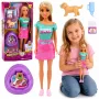 LEAN TOYS Anlily nukk koerakutsika ja tarvikute voodikomplektiga