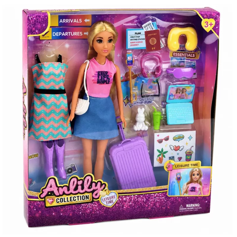 LEAN TOYS Anlily Traveler Nukk Kohvriga Reisipadi Sülearvuti Aksessuaarid