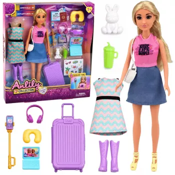 LEAN TOYS Anlily Traveler Nukk Kohvriga Reisipadi Sülearvuti Aksessuaarid