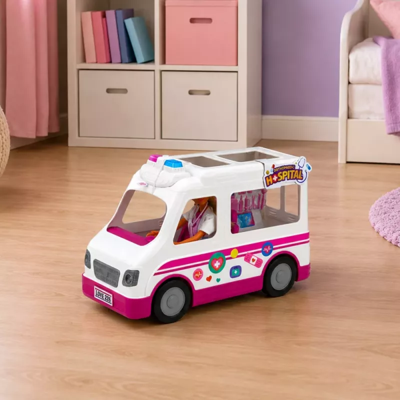LEAN TOYS Anlily Doll Doctor in Ambulance Medical Accessories Set