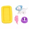 LEAN TOYS Anlily nukk valge koera, krae, voodi ja tarvikute komplektiga