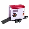 LEAN TOYS Burgundia kabriolettauto hobusekäruga avatavate ustega komplekt 1:24 die-cast