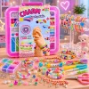 LEAN TOYS Ehete valmistamise komplekt karbis - 1000 tükki helmeid, ripatsid, tähed