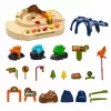 LEAN TOYS Interaktiivne manuaalne mänguraja komplekt dinosaurustega, 8 väljakutset, sõidukid