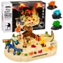 LEAN TOYS Interaktiivne manuaalne mänguraja komplekt dinosaurustega, 8 väljakutset, sõidukid