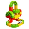 LEAN TOYS Magnetrööbas elektrirongiga 3D loominguline ehituskomplekt 67 osa