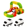 LEAN TOYS Magnetrööbas elektrirongiga 3D loominguline ehituskomplekt 67 osa