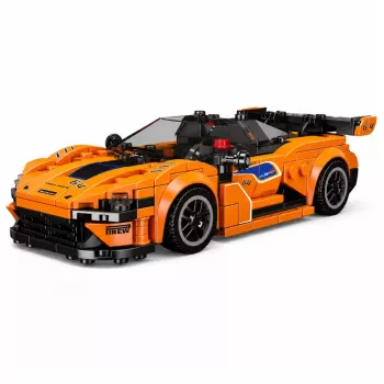 LEAN TOYS Ehitusklotsid Spordiauto Oranž Vitriin 423 tk