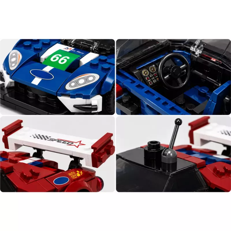 LEAN TOYS Ehitusklotsid Sportauto GT2016 Võidusõit Näidiskarp 347 tk