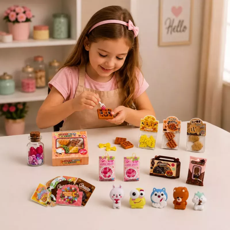 LEAN TOYS DIY Crafting Decorating Squishy Mini Sweets Snacks Kit