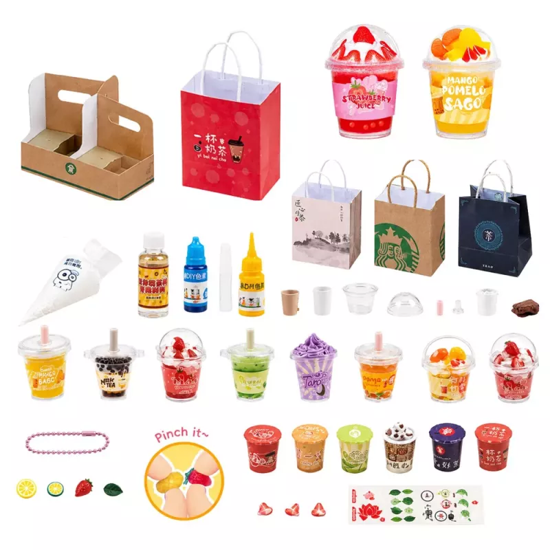 LEAN TOYS DIY Loomingukomplekt: Loo, Kaunista, Squishy Piimakokteilid