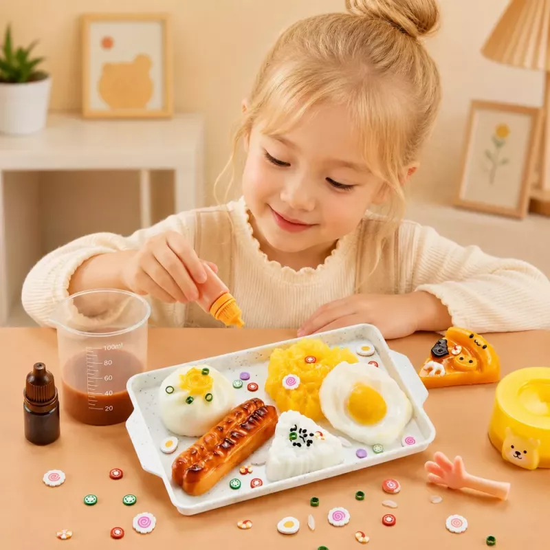LEAN TOYS Looming ja Kunstikomplekt: DIY Squishy Dekoratiivne Hommikusöögitoit