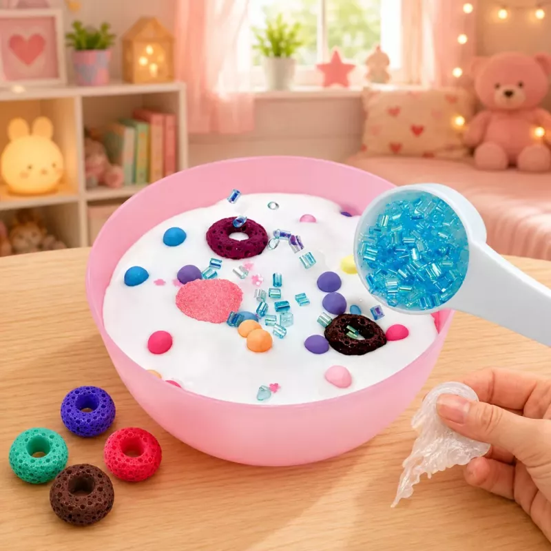 LEAN TOYS Loomingukomplekt dekoratiivse tarretisslimi loomiseks DIY Slimi tarvikud