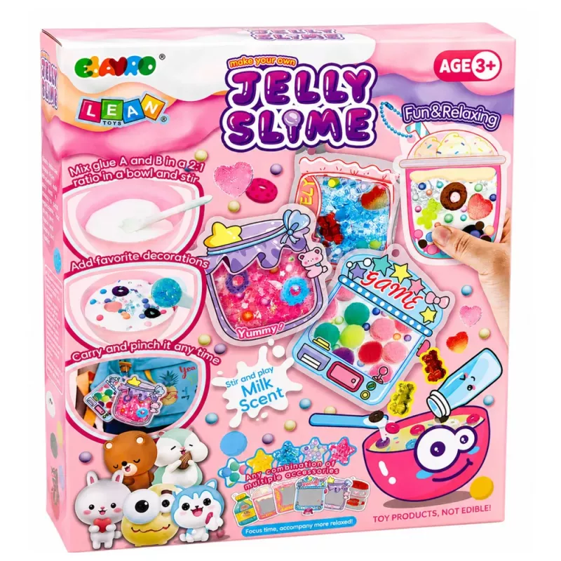 LEAN TOYS Loomingukomplekt dekoratiivse tarretisslimi loomiseks DIY Slimi tarvikud