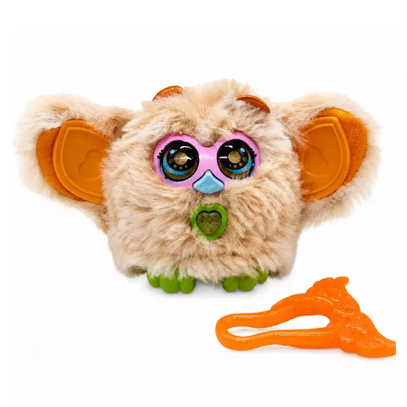 LEAN TOYS Genie Pets Interaktiivne olend ripatsiga, helide ja tuledega, beež