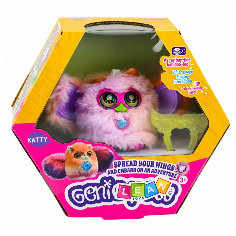 LEAN TOYS Genie Pets Interaktiivne Olend Valgus Heli Ripats Lilla