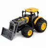 LEAN TOYS Põllumajandustraktor koos buldooseriga tulede ja helidega kollane 1:24